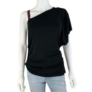 TRINA TURK Black Knit Blouse Size S H0340